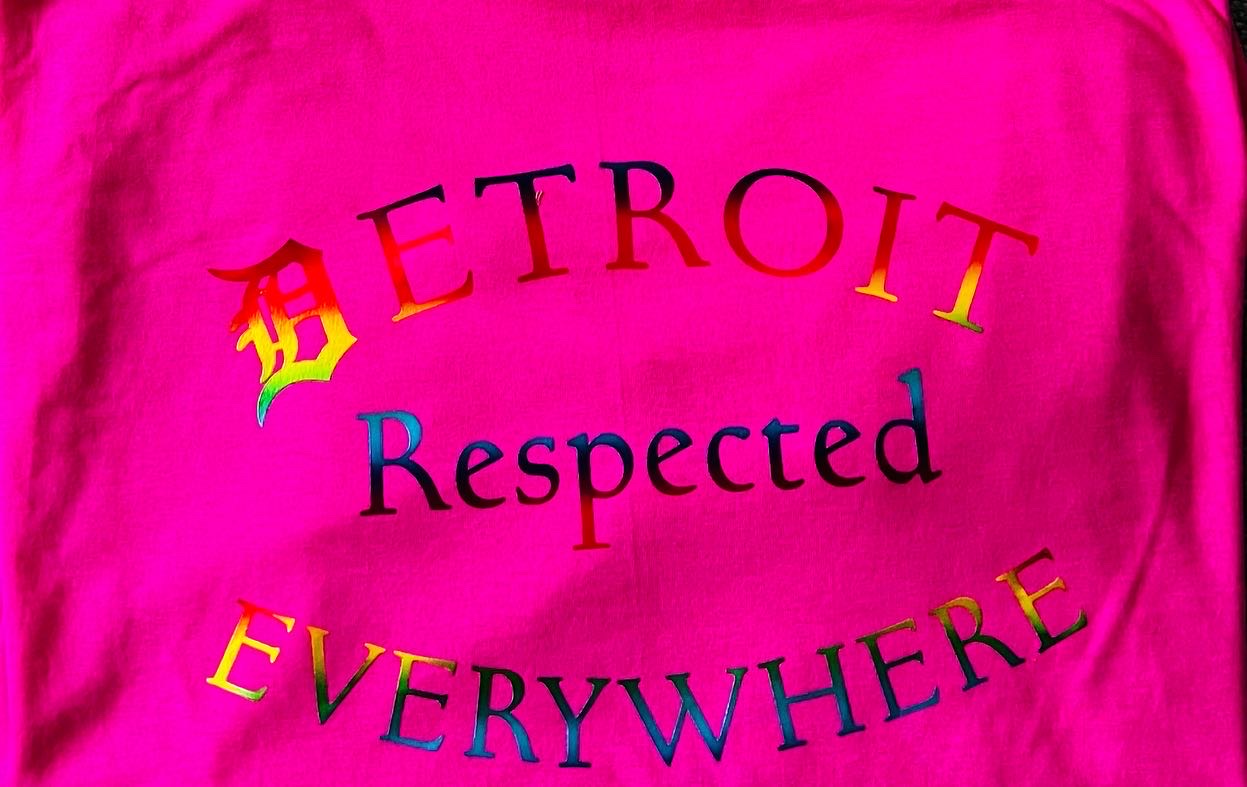 Half Moon Pink w/ Rainbow Letters