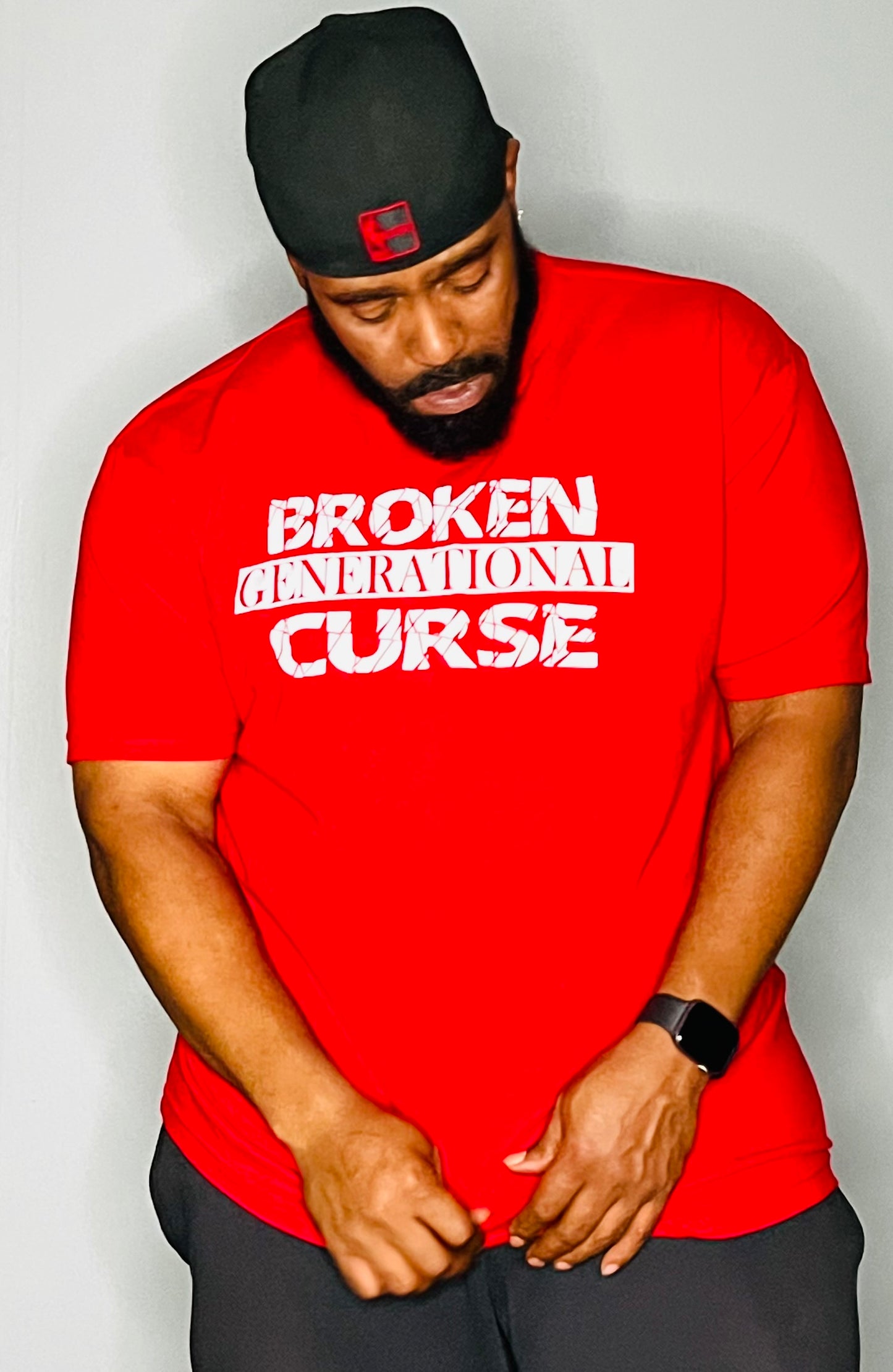 Broken Curse Red w/ White letters