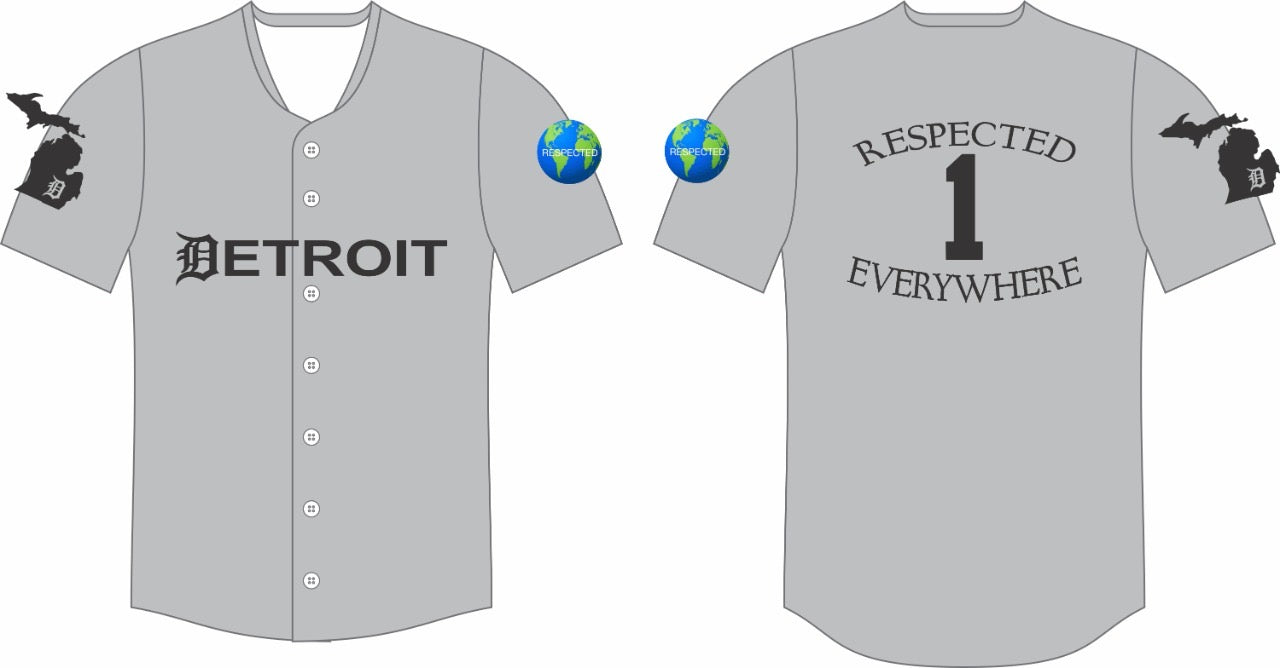 Gray Baseball Jersey w/ Black Letters