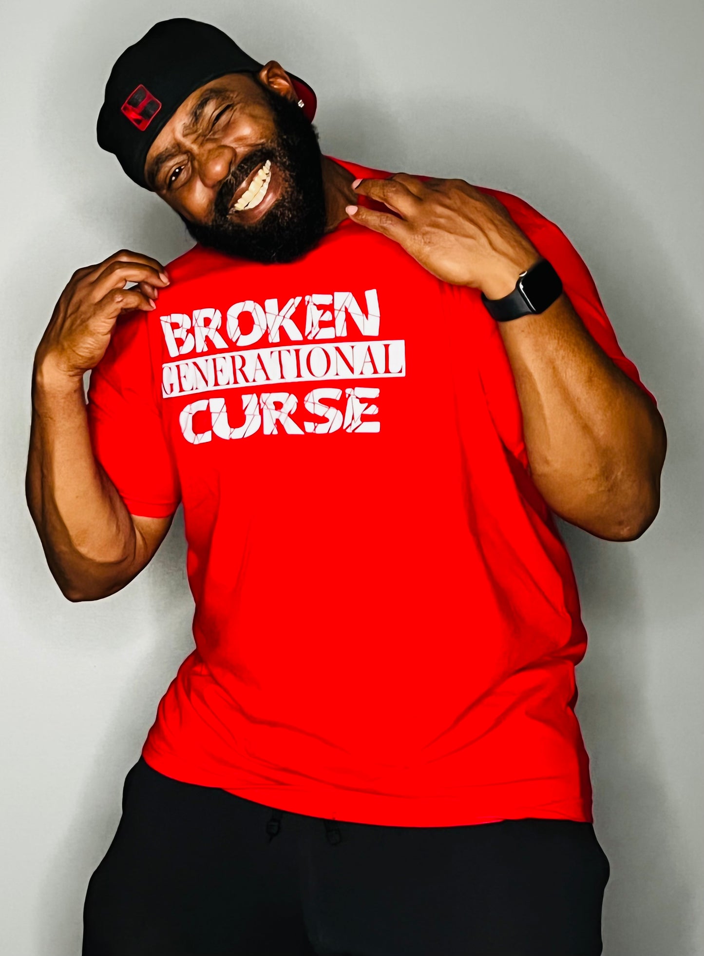 Broken Curse Red w/ White letters