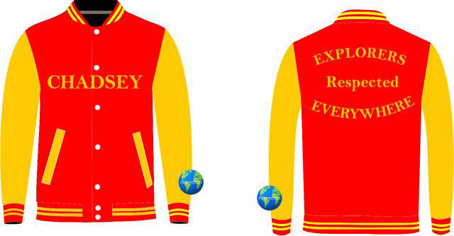 Detroit Chadsey HS jacket Red w/ Yellow Leather Sleeves