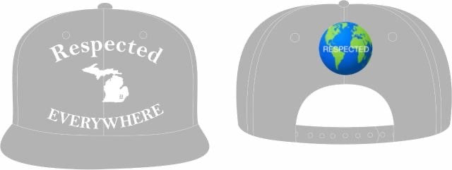 Gray Mitten Snapback with White Letters