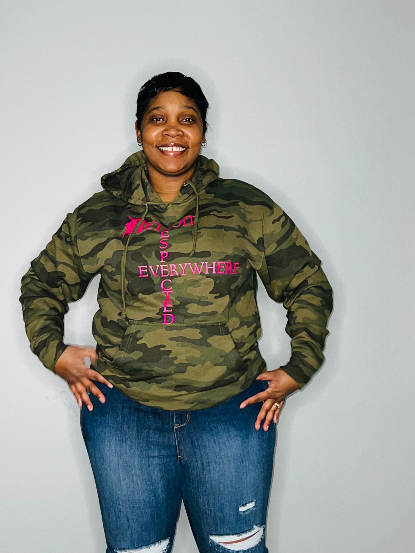 Crossword Camo w/ Pink letters