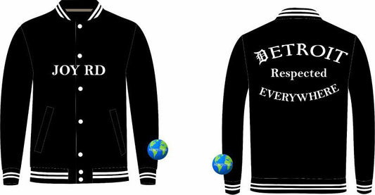 Joy RD Black Varsity Jackets w/ Black Leather Sleeves