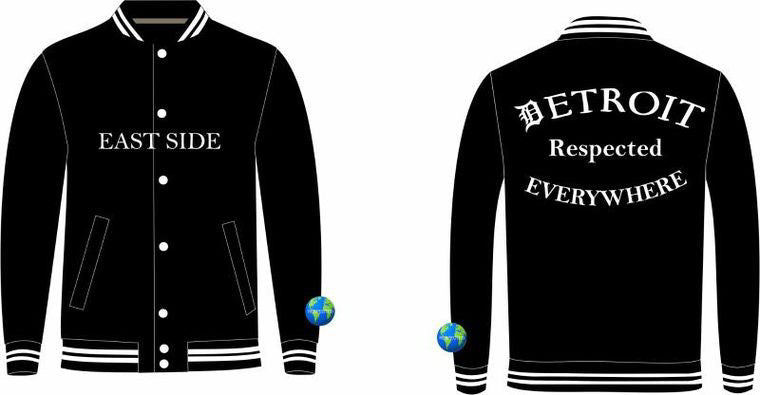 East Side Black Varsity Jackets w/ Black Leather Sleeves