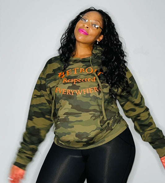 Half Moon Camo w/ Orange Letters