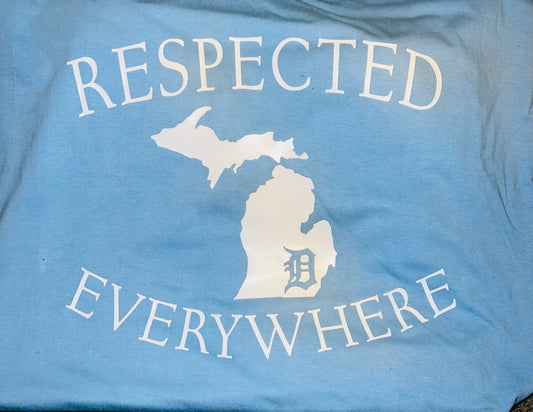 Baby Blue Mitten w/ White Letters