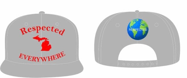 Gray Mitten Snapback with Red Letters