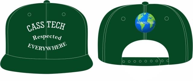 Cass Tech Snapback Green w/ White Letters