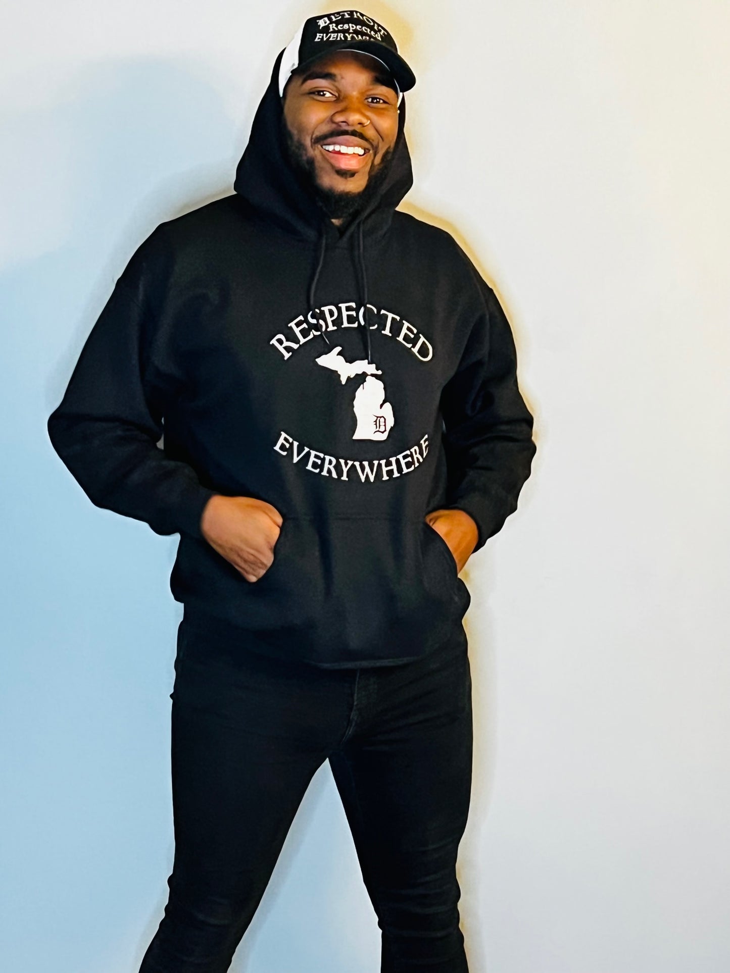 Black Mitten w/ White Letters