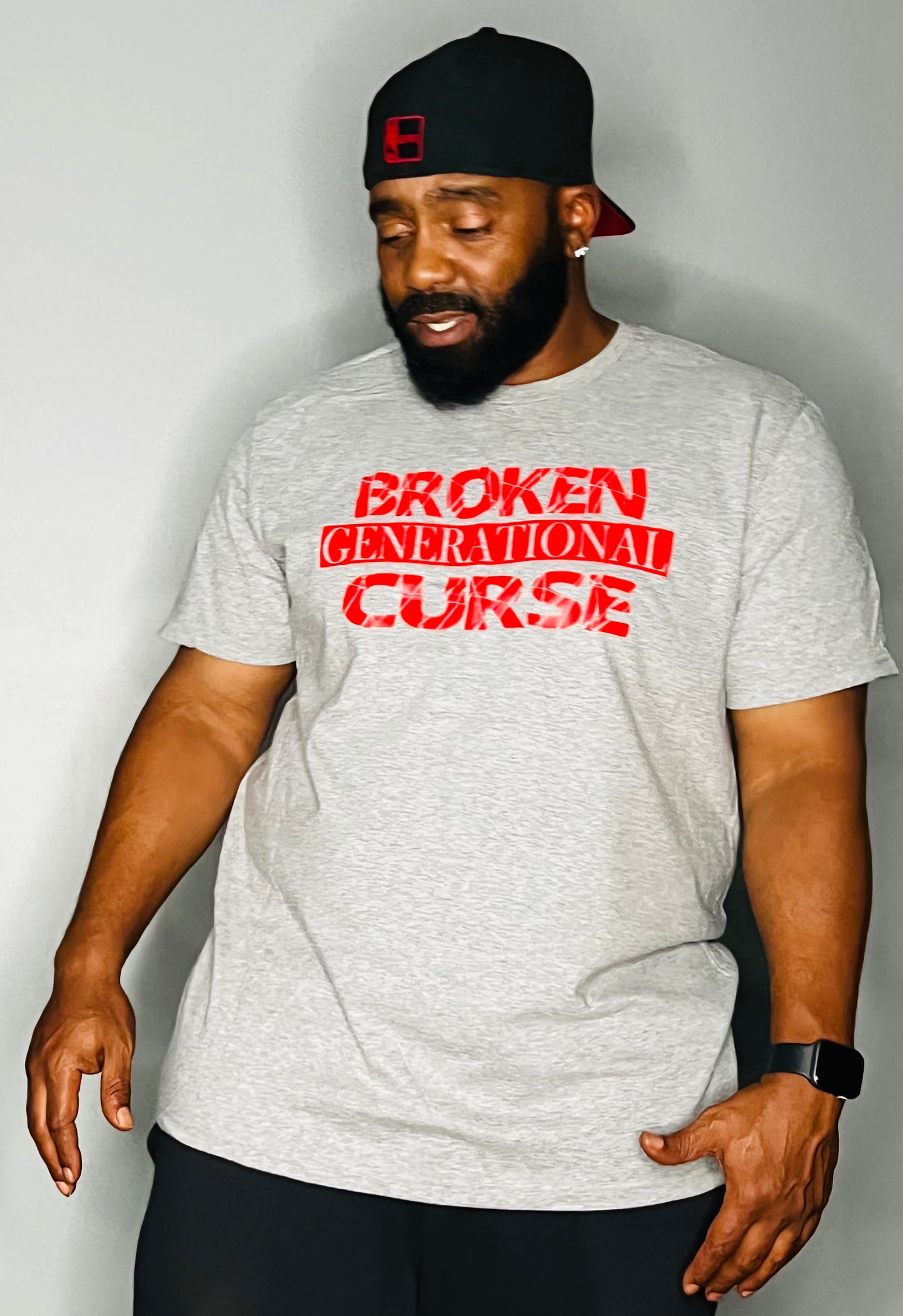 Broken Curse Gray w/ Red letters