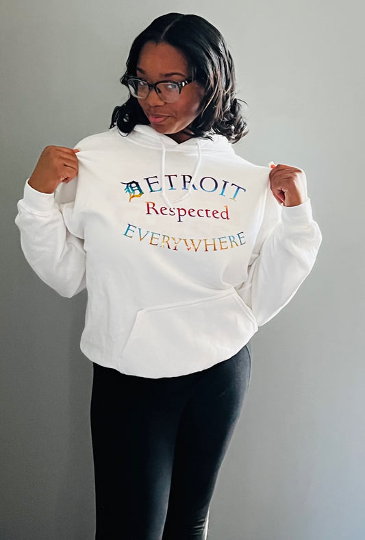Half Moon White w/ Rainbow letters