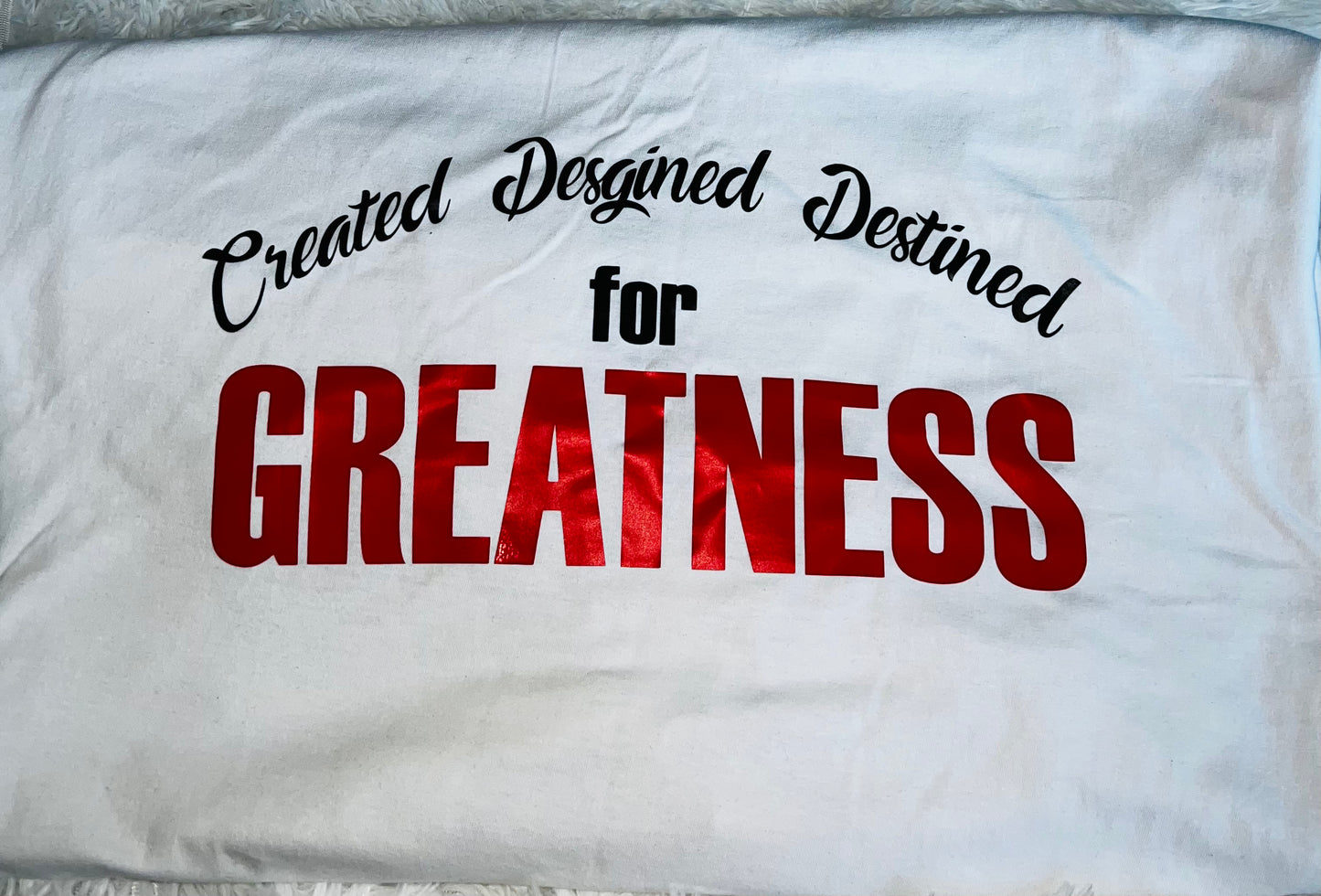 Greatness White W/ Black/Red Letters