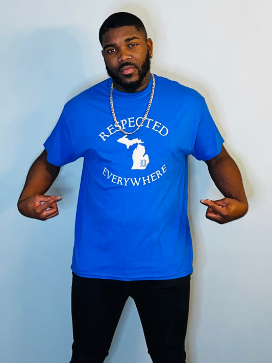 Royal Blue Mitten w/ White Letters